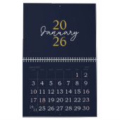 Calendrier Élégant Simple Moderne 2026 (Jan 2027)