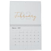 Calendrier Élégant Simple Moderne 2026 (Feb 2027)