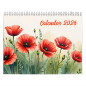 Calendrier Elegant Vibrant Watercolor Botanical 2026 (Protection)
