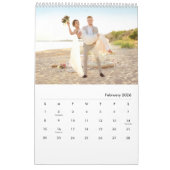 Calendrier Elegant  Wedding Newlyweds Photo Collage 2026 (Feb 2026)