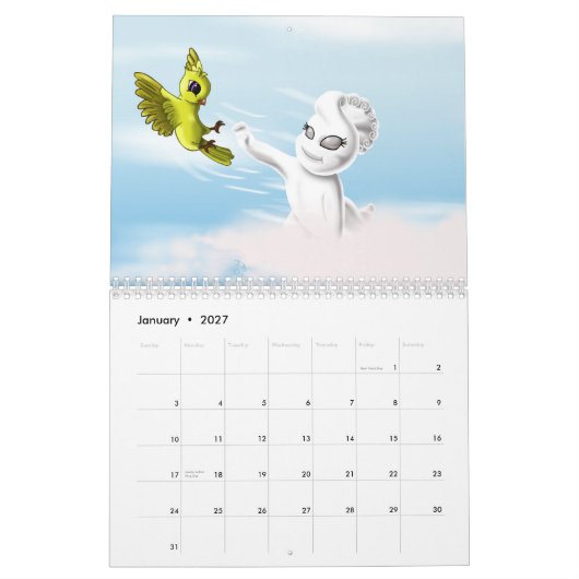 Calendrier Éléments 2027 (Jan 2027)