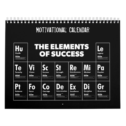 Calendrier Éléments De Succès - Gym Hustle Motivationnel (Protection)