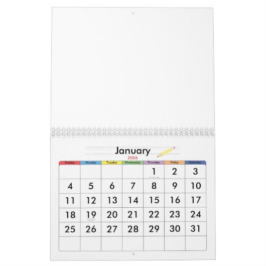 Calendrier Eléphant (Jan 2026)