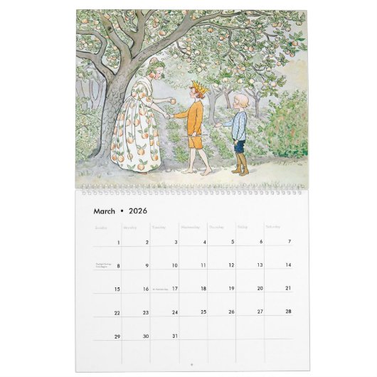 Calendrier Elsa Beskow (Mar 2026)