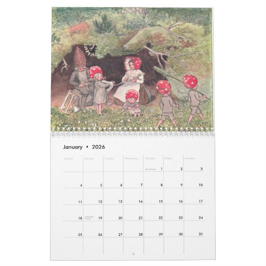 Calendrier Elsa Beskow (Jan 2026)
