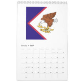 Calendrier Emblème du drapeau des Samoa américaines (Jan 2027)