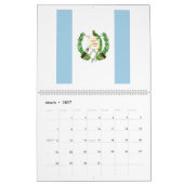 Calendrier Emblème du drapeau du Guatemala (Mar 2027)