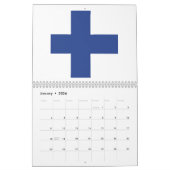 Calendrier Emblème du drapeau finlandais (Jan 2026)