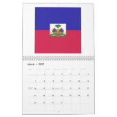 Calendrier Emblème du drapeau haïtien (Mar 2027)