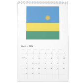 Calendrier Emblème du drapeau rwandais (Mar 2026)