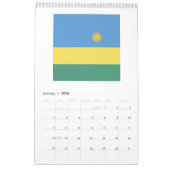 Calendrier Emblème du drapeau rwandais (Jan 2026)