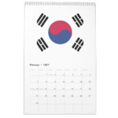 Calendrier Emblème du drapeau sud-coréen (Feb 2027)