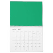 Calendrier Emerald Green Wall - Personnalisable (Jan 2027)