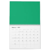 Calendrier Emerald Green Wall - Personnalisable (Feb 2027)