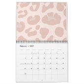 Calendrier Empreinte de léopard rose 2021 (Feb 2027)