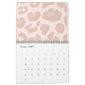Calendrier Empreinte de léopard rose 2021 (Jan 2027)