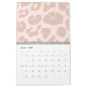 Calendrier Empreinte de léopard rose 2021 (Mar 2027)