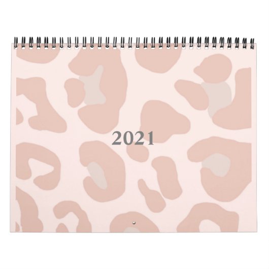 Calendrier Empreinte de léopard rose 2021 (Protection)