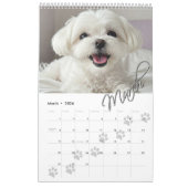 Calendrier Empreintes de pattes 12 mois Votre famille Animaux (Mar 2026)