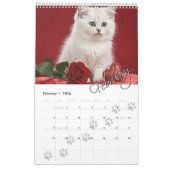 Calendrier Empreintes de pattes 12 mois Votre famille Animaux (Feb 2026)