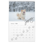 Calendrier Empreintes de pattes 12 mois Votre famille Animaux (Jan 2026)