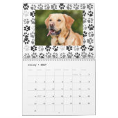 Calendrier Empreintes de pattes Arrière - plan animal de comp (Jan 2027)