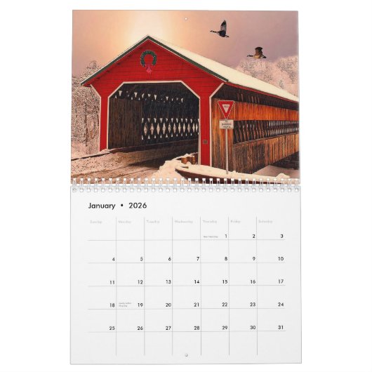 Calendrier en acier des illustrations 2019 (Jan 2026)