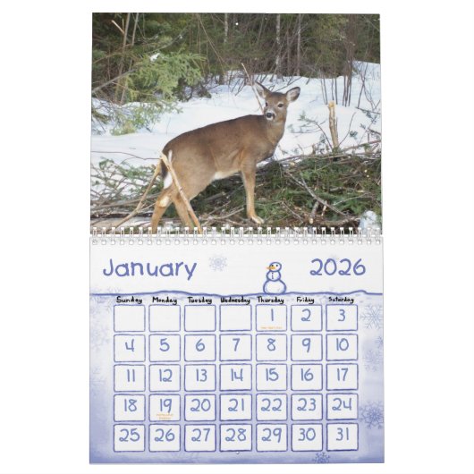 Calendrier en bois et d'eaux 2013 du Maine (Jan 2026)
