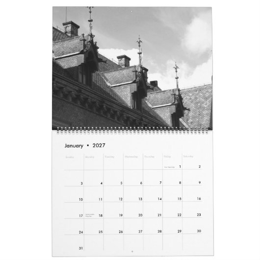 Calendrier En grande partie Prague - customisé (Jan 2027)