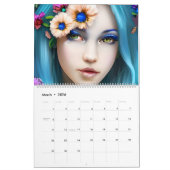 Calendrier enchanté | Art de style conte de fées (Mar 2026)
