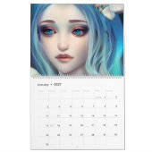 Calendrier enchanté | Art de style conte de fées (Jan 2027)