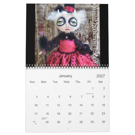 Calendrier enchanté de 2012 productions (Jan 2027)