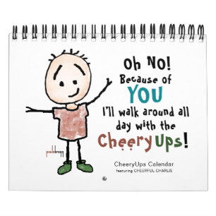 Calendrier Encouragement joyeux, joyeux, cochonneur de dessin