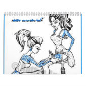 Calendrier encre de monstre de tatouage (Protection)