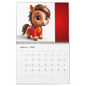 Calendrier Enfants chinois Zodiac Animaux Année du Cheval 202 (Feb 2026)
