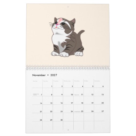 Calendrier "Enfants" - Mignonne (Nov 2027)