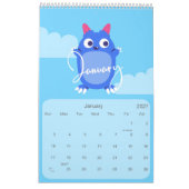 Calendrier Enfants Monstres mignons (Jan 2027)