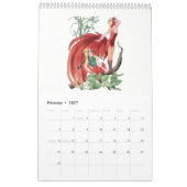 Calendrier Enfants vintages mignons 2 d'oiseau de dessins (Feb 2027)