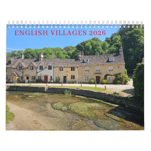 Calendrier English villages 2026 calendar (Protection)