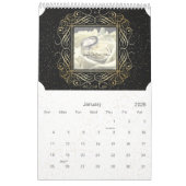 Calendrier Enregistrer la date Elegant Gold Foil Dots Look Sc (Jan 2026)