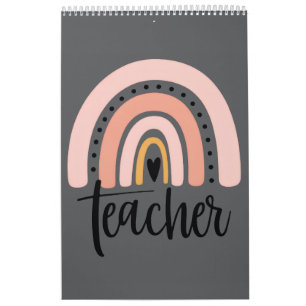 Calendrier Enseigner Professeur Amour Inspirer Cadeau Arc-en-