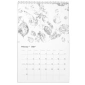 Calendrier Ensemble de dossiers botaniques élégants (Feb 2027)