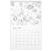Calendrier Ensemble de dossiers botaniques élégants (Jan 2027)