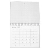 Calendrier Ensemble de dossiers de fichiers à monogramme blan (Jan 2027)