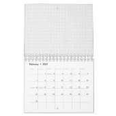 Calendrier Ensemble de dossiers de fichiers à monogramme blan (Feb 2027)