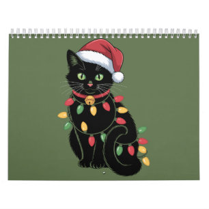 Calendrier Ensemble de Noël pour amateur de chat noir Cadeau