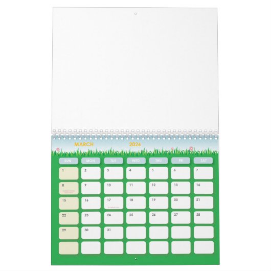 Calendrier Entièrement Personnalisable Avec Entreprise Info E (Mar 2026)