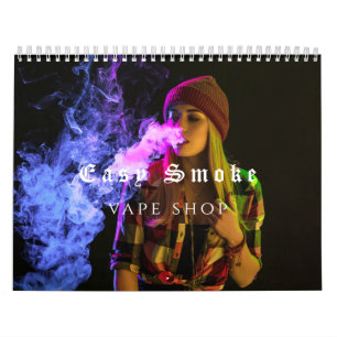 Calendrier Entreprise de magasin de vapotage Girl Smoke