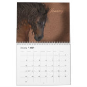 Calendrier équin élégant d'art de cheval (Jan 2027)