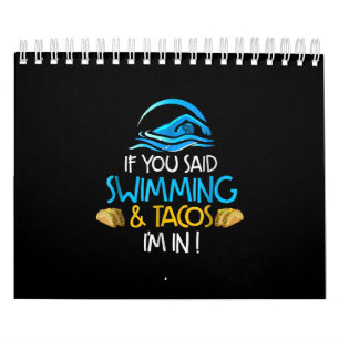 Calendrier Équipe De Natation De Taco Lover Funny Hommes Fem